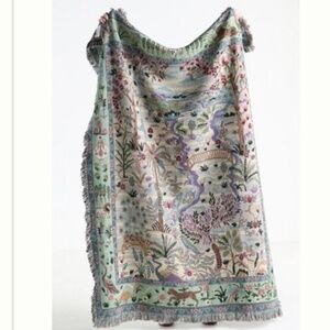 NWT Anthropologie Tales Cotton Woven Throw Blanket
